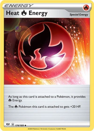 Pokemon TCG - SWSH03: Darkness Ablaze - Heat R Energy - 174/189 - Reverse Holofoil