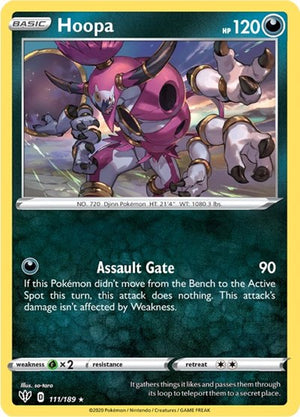 Pokemon TCG - SWSH03: Darkness Ablaze - Hoopa - 111/189 - Reverse Holofoil