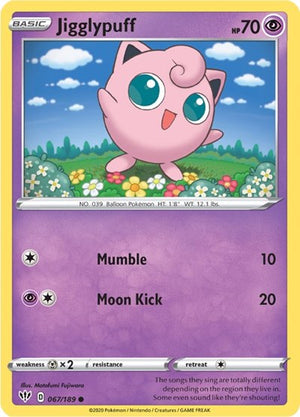 Pokemon TCG - SWSH03: Darkness Ablaze - Jigglypuff - 067/189