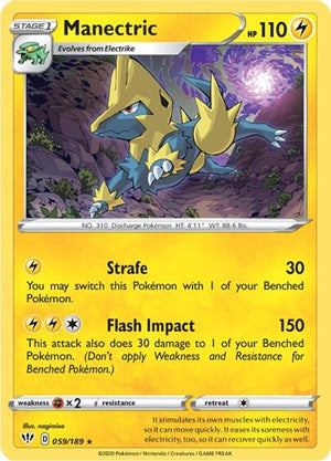 Pokemon TCG - SWSH03: Darkness Ablaze - Manectric - 059/189