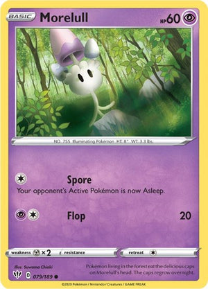 Pokemon TCG - SWSH03: Darkness Ablaze - Morelull - 079/189 - Reverse Holofoil