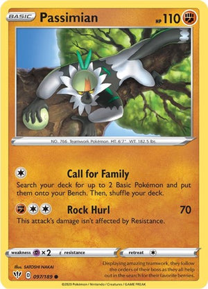 Pokemon TCG - SWSH03: Darkness Ablaze - Passimian - 097/189