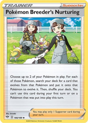 Pokemon TCG - SWSH03: Darkness Ablaze - Pokemon Breeder's Nurturing - 166/189
