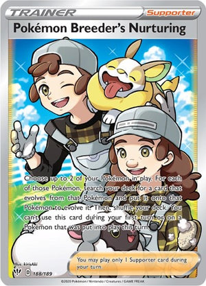 Pokemon TCG - SWSH03: Darkness Ablaze - Pokemon Breeder's Nurturing - 188/189 - Holofoil