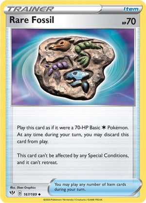 Pokemon TCG - SWSH03: Darkness Ablaze - Rare Fossil - 167/189 - Reverse Holofoil
