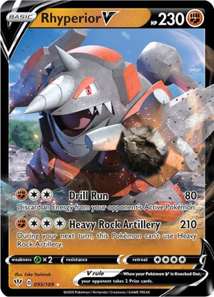 Pokemon TCG - SWSH03: Darkness Ablaze - Rhyperior V - 095/189 - Holofoil