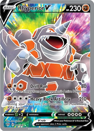 Pokemon TCG - SWSH03: Darkness Ablaze - Rhyperior V - 181/189 - Holofoil