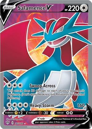 Pokemon TCG - SWSH03: Darkness Ablaze - Salamence V - 185/189 - Holofoil