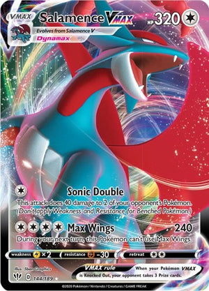 Pokemon TCG - SWSH03: Darkness Ablaze - Salamence VMAX - 144/189 - Holofoil