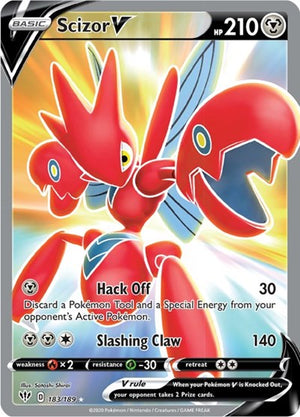 Pokemon TCG - SWSH03: Darkness Ablaze - Scizor V - 183/189 - Holofoil