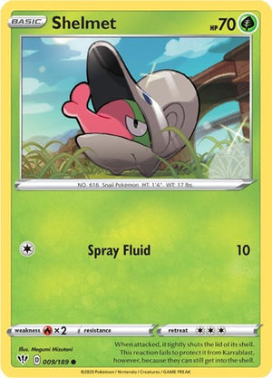 Pokemon TCG - SWSH03: Darkness Ablaze - Shelmet - 009/189