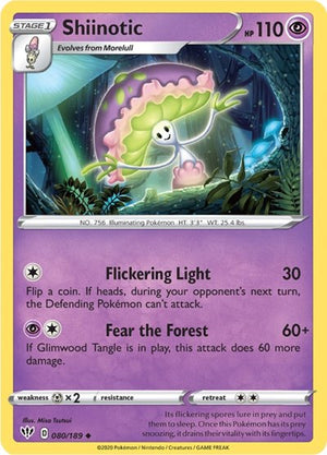 Pokemon TCG - SWSH03: Darkness Ablaze - Shiinotic - 080/189
