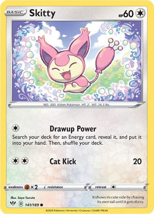 Pokemon TCG - SWSH03: Darkness Ablaze - Skitty - 141/189