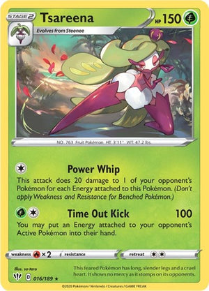Pokemon TCG - SWSH03: Darkness Ablaze - Tsareena - 016/189