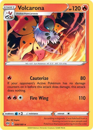 Pokemon TCG - SWSH03: Darkness Ablaze - Volcarona - 030/189