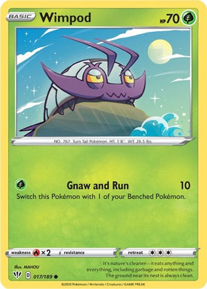 Pokemon TCG - SWSH03: Darkness Ablaze - Wimpod - 017/189