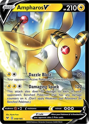 Pokemon TCG - SWSH04: Vivid Voltage - Ampharos V - 049/185 - Holofoil