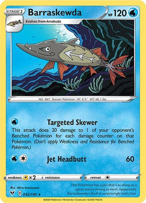 Pokemon TCG - SWSH04: Vivid Voltage - Barraskewda - 042/185