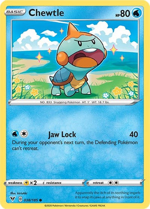 Pokemon TCG - SWSH04: Vivid Voltage - Chewtle - 038/185 - Reverse Holofoil