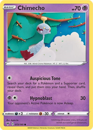 Pokemon TCG - SWSH04: Vivid Voltage - Chimecho - 072/185 - Reverse Holofoil