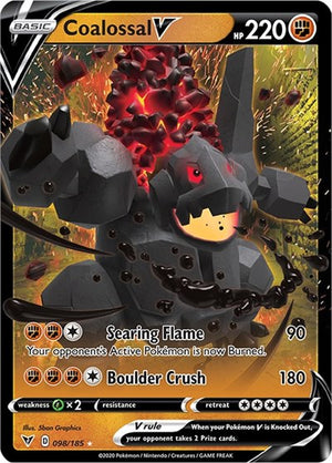 Pokemon TCG - SWSH04: Vivid Voltage - Coalossal V - 098/185 - Holofoil