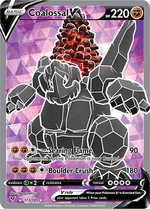 Pokemon TCG - SWSH04: Vivid Voltage - Coalossal V - 173/185 - Holofoil