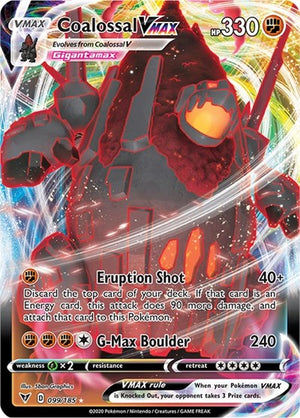 Pokemon TCG - SWSH04: Vivid Voltage - Coalossal VMAX - 099/185 - Holofoil