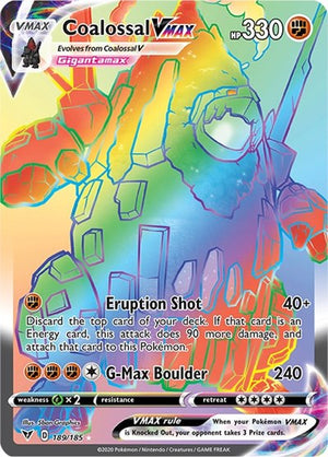 Pokemon TCG - SWSH04: Vivid Voltage - Coalossal VMAX - 189/185 - Holofoil