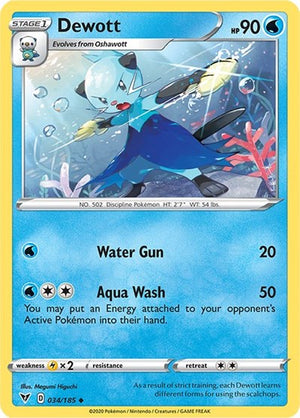 Pokemon TCG - SWSH04: Vivid Voltage - Dewott - 034/185