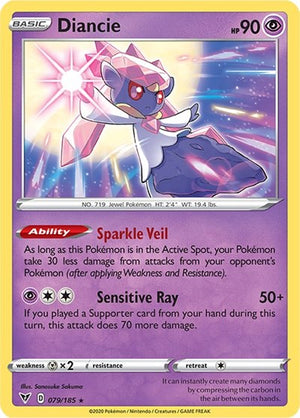 Pokemon TCG - SWSH04: Vivid Voltage - Diancie - 079/185 - Reverse Holofoil