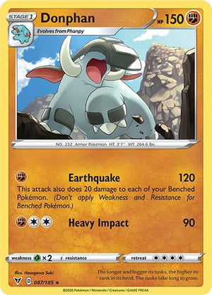 Pokemon TCG - SWSH04: Vivid Voltage - Donphan - 087/185