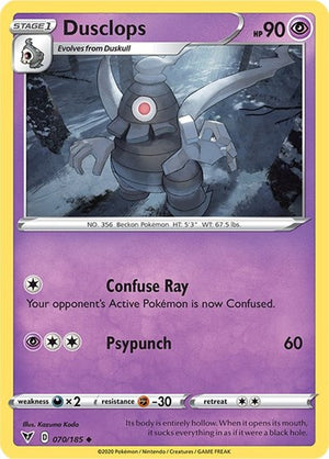 Pokemon TCG - SWSH04: Vivid Voltage - Dusclops - 070/185 - Reverse Holofoil