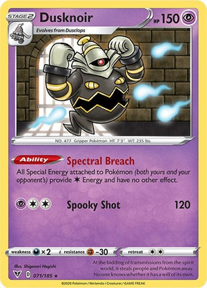 Pokemon TCG - SWSH04: Vivid Voltage - Dusknoir - 071/185 - Holofoil