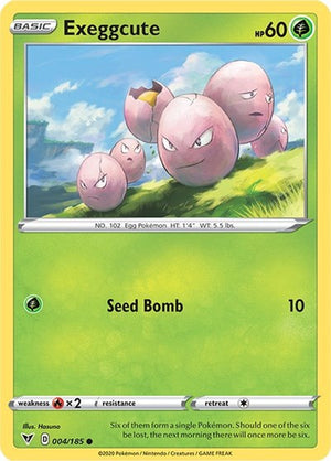 Pokemon TCG - SWSH04: Vivid Voltage - Exeggcute - 004/185 - Reverse Holofoil