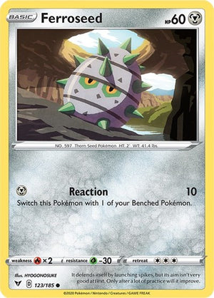 Pokemon TCG - SWSH04: Vivid Voltage - Ferroseed - 123/185 - Reverse Holofoil
