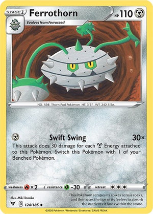 Pokemon TCG - SWSH04: Vivid Voltage - Ferrothorn - 124/185 - Reverse Holofoil