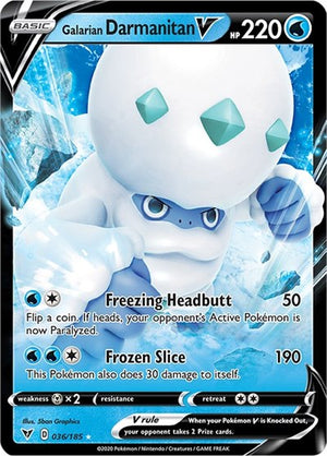 Pokemon TCG - SWSH04: Vivid Voltage - Galarian Darmanitan V - 036/185 - Holofoil