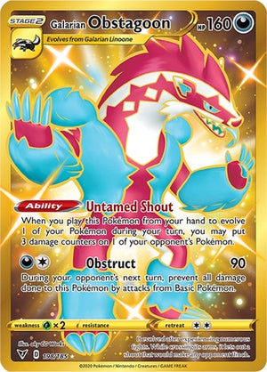 Pokemon TCG - SWSH04: Vivid Voltage - Galarian Obstagoon - 198/185 - Holofoil
