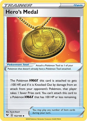 Pokemon TCG - SWSH04: Vivid Voltage - Hero's Medal - 152/185 - Reverse Holofoil