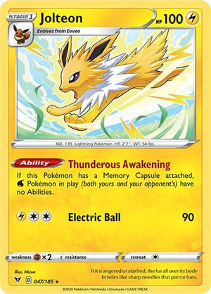 Pokemon TCG - SWSH04: Vivid Voltage - Jolteon - 047/185
