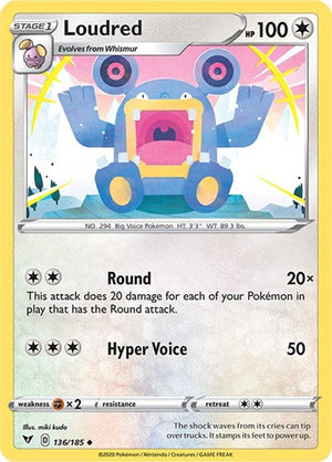 Pokemon TCG - SWSH04: Vivid Voltage - Loudred - 136/185