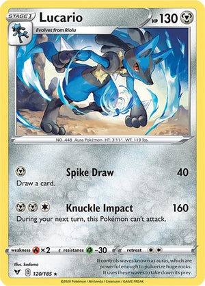 Pokemon TCG - SWSH04: Vivid Voltage - Lucario - 120/185 - Reverse Holofoil