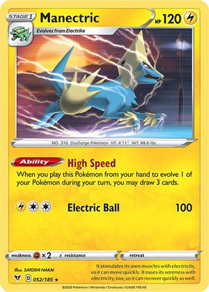 Pokemon TCG - SWSH04: Vivid Voltage - Manectric - 052/185 - Reverse Holofoil