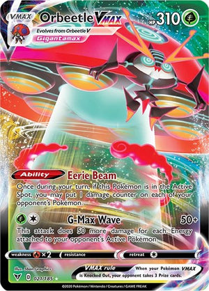 Pokemon TCG - SWSH04: Vivid Voltage - Orbeetle VMAX - 021/185 - Holofoil