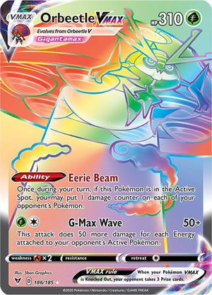 Pokemon TCG - SWSH04: Vivid Voltage - Orbeetle VMAX - 186/185 - Holofoil
