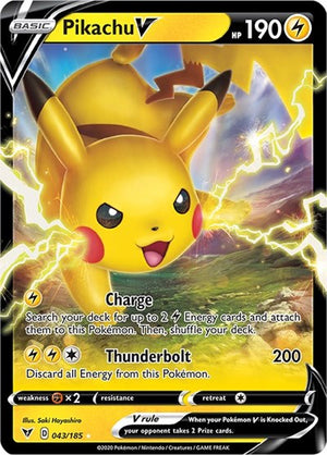 Pokemon TCG - SWSH04: Vivid Voltage - Pikachu V - 043/185 - Holofoil