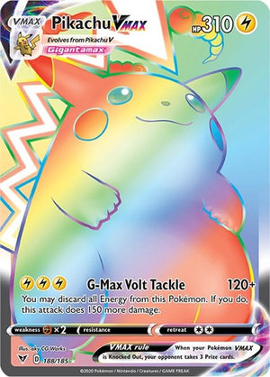 Pokemon TCG - SWSH04: Vivid Voltage - Pikachu VMAX - 188/185 - Holofoil