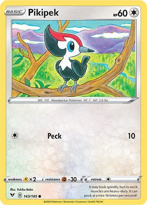 Pokemon TCG - SWSH04: Vivid Voltage - Pikipek - 143/185 - Reverse Holofoil