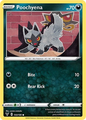 Pokemon TCG - SWSH04: Vivid Voltage - Poochyena - 103/185
