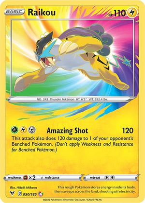 Pokemon TCG - SWSH04: Vivid Voltage - Raikou - 050/185 - Holofoil